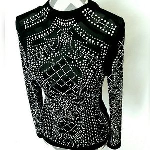 Embellished Mesh Shirt